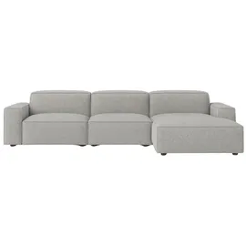 kaiser möbel Ecksofa Cursal L-Form, Stoff Artico, Cement, Rechts - Hellgrau
