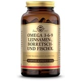 SOLGAR® OMEGA 3-6-9 | Ausgewogenes Verhältnis von Omega-3-, 6- und 9-Fettsäuren aus Leinsamen-, Borretsch- und Fischöl | 60 Softgel-Kapseln für 20 Tage