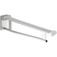 Keuco Plan Care Waschtisch-Stützklappgriff 650 mm gebremst Aluminium silber-eloxiert/schwarzgrau