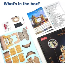 Cubic Fun CUBICFUN Beleuchtetes 3D-Puzzle Tower Bridge 222 Teile