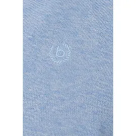 Bugatti V-Ausschnitt-Pullover BUGATTI "Basic Essential", Herren, Gr. XL, blau (hellblau), Sweatware, 100% Baumwolle, regular fit, V-Ausschnitt, Rippbündchen, Pullover, aus reine Baumwolle