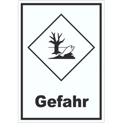 Aufkleber Kenn­zeichen Umwelt­gefähr­dend Gefahr Fisch Wasser Baum A0 (841x1189mm)