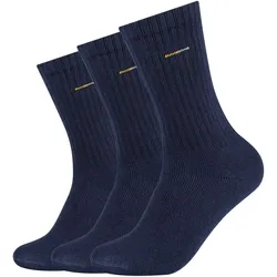 3er Pack camano Baumwoll Sportsocken mit Komfort-Bund 0004 - navy 39-42