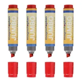 Magnetoplan Flipchart-Marker Jumbo, rot, 4 Stück
