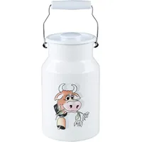 RIESS Riess, 0311-084, Milchkanne mit Deckel 2L, ALMLIESEL, Weiß, Vol. (rec.): 2,3 Liter, Made in Österreich, LBH: 15,3x13,2x22,9cm, 0,746kg, Deckel, Kratzfest, Gasherd geeignet, Elektroherd geeignet