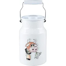 RIESS Riess, 0311-084, Milchkanne mit Deckel 2L, ALMLIESEL, Weiß, Vol. (rec.): 2,3 Liter, Made in Österreich, LBH: 15,3x13,2x22,9cm, 0,746kg, Deckel, Kratzfest, Gasherd geeignet, Elektroherd geeignet