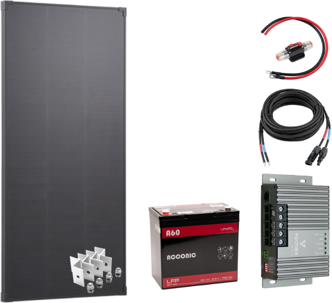 Solaranlage 100W Advanced-Set LiFePO4 - SMALL