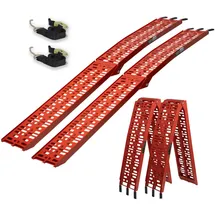 Trutzholm Auffahrrampe 228 cm 680 kg klappbar Aluminium gelocht rot 2 St