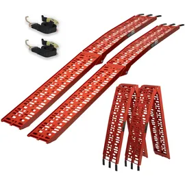 Trutzholm Auffahrrampe 228 cm 680 kg klappbar Aluminium gelocht rot 2 St