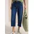 Cecil 3/4 Wide Leg Jeans, im Loose Fit mid Blue used wash), 28 - 28W / 22L
