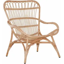 Must Living Sessel Catania aus natürlichem Rattan, Retro Chic Boho Stil, natur, Must Living, für drinnen