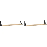 vidaXL Wandregal 80 x 15 x 15,5 cm Braun