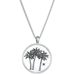 KUZZOI Anhänger Maritim Motiv Palmen 925 Sterling Silber 50 Herren 