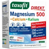 Taxofit Magnesium 500 + Calcium + Kalium Granulat 20 Sticks