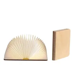 LEDR Book Lamp Holz Buchlampe Akkuleuchte beleuchtetes Buch Tischlampe S Ahorn