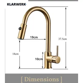klarwerk Paul Küchenarmatur Niederdruck Gold