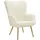Tectake Sessel Hygge Bouclé 72 x 100,5 x 76 cm Creme/Gold gepolstert