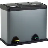 Svita TC2Combo26 Mülleimer Trenneimer Abfalleimer Grau Papierkorb (8l + 18l)