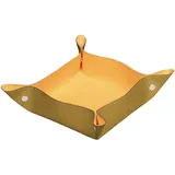 Rhodia 194583C - Taschenleerer 12x12x4, 5 cm, aus Kunstleder, elegant und praktisch, 1 Stück, Gold