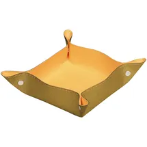 Rhodia 194583C - Taschenleerer 12x12x4, 5 cm, aus Kunstleder, elegant und praktisch, 1 Stück, Gold
