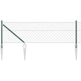 vidaXL Zaunpfosten 25 x 0,6 m Grün/Stahl