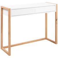 MID.YOU Konsolentisch Weiß, Eiche Artisan Holzwerkstoff, 2 Schubladen, rechteckig,