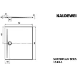 Kaldewei rechteck Duschwanne „Superplan Zero“ Mod.1518-1, 700 x 351800012672