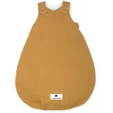 Julius Zöllner Babyschlafsack Musselin, warme Füllung 2,5 TOG, waschbar bei 40°C, Made in Germany, Oeko TEX Standard 100, Zimt, Gr. 62/68
