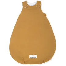 Julius Zöllner Babyschlafsack Musselin, warme Füllung 2,5 TOG, waschbar bei 40°C, Made in Germany, Oeko TEX Standard 100, Zimt, Gr. 62/68