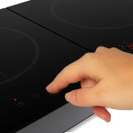 Klarstein Elektro Kochplatte Induktion, Induktionskochfeld mit 2 Platten 3500W für Camping & Zuhause, 2er