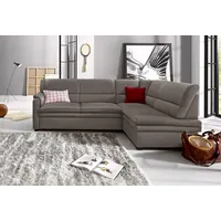 sit&more Ecksofa Pisa L-Form, mit Federkern, wahlweise mit Bettfunktion grau
