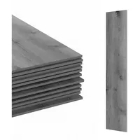 Relaxdays Relaxdays, PVC Bodenbelag selbstklebend Holzoptik Grau