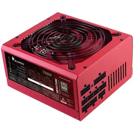 Mars Gaming MPVU750M, 750W Modulares Netzteil - Silver / Red