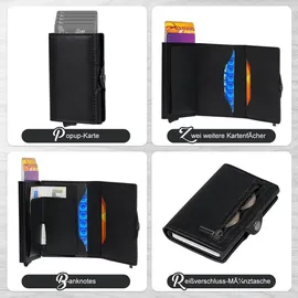 AISIR Wallet Slim Geldbörse schwarz