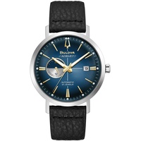 Bulova Herren Digital Automatik Uhr mit Leder Armband 96B374