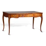 Casa Padrino Luxus Barock Schreibtisch Braun - Handgefertigter Massivholz Bürotisch mit 3 Schubladen - Hochwertige Barock Büromöbel - Luxus Qualität - Made in Italy