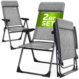 CASARIA Gartenstuhl 73 x 73 x 108 cm grau 2 St.
