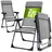 CASARIA Gartenstuhl 73 x 73 x 108 cm grau 2 St.