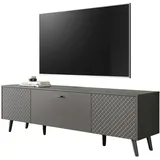 inn.furn Madea TV-Lowboard 185x55x40 cm Grau Holz/Metall