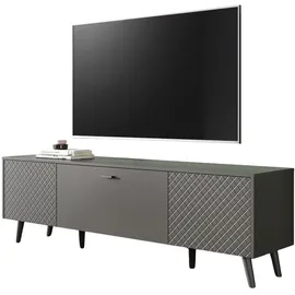 inn.furn Madea TV-Lowboard 185x55x40 cm Grau Holz/Metall