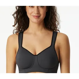 SCHIESSER Sport-BH Softcup Medium - Damen - Gr. 90C - anthrazit