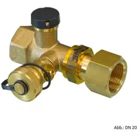 OVENTROP Kappenventile mit Plombiervorrichtung DN20, 3/4"IG x 1"IG, 1089008