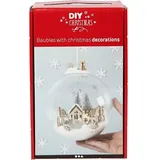 Creativ Company DIY Set Dekoartikel Weihnachtskugel mit Weihnachtslandschaft