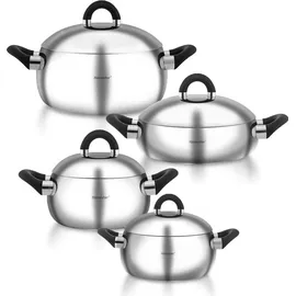 Hascevher Topf-Set 8-tlg. Kochtopf + Glasdeckel