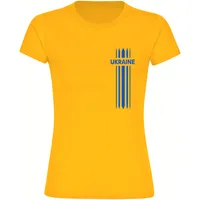 Multifanshop Damen T-Shirt - Ukraine - Streifen - Druck