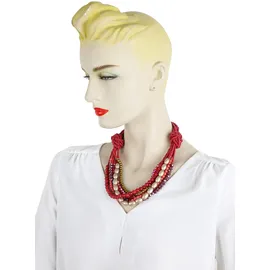 COLLEZIONE ALESSANDRO Kurze Kette mit Anhänger Nele " in rot | Gr.: onesize,