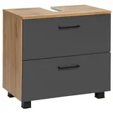 WELLTIME Waschbeckenunterschrank Trento 60 x 54 x 34 cm Grau