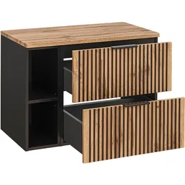 petits-meubles Gaia 2-tlg. Eichenoptik/Schwarz
