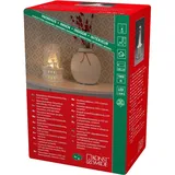 Konstsmide LED Holzsilhouette Herz unter Glaskuppel 18 x 23,5 x 18 cm