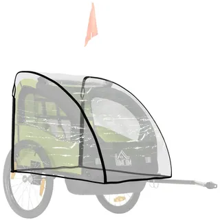 Homcom Regenschutz, Transparent, Kunststoff, 61x61x76 cm, Baby on Tour, Kinderwagen, Kinderwagen-Zubehör, Regenschutz Kinderwagen